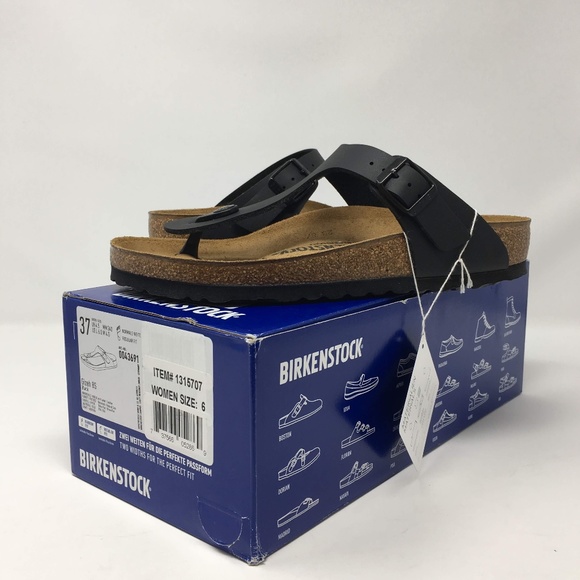 Birkenstock Gizeh Black Cork Thong Sandals - Picture 3 of 8